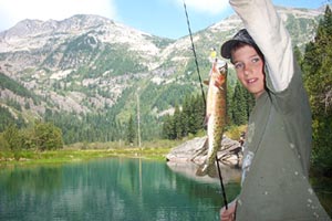 Brad's son, Fishing