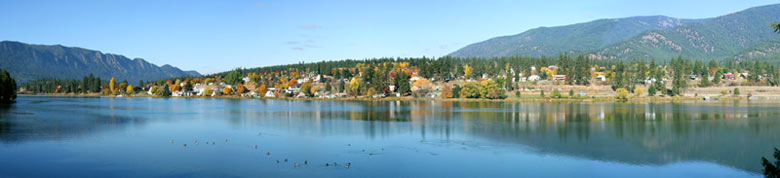 View of Thompson Falls from Gail's deck.