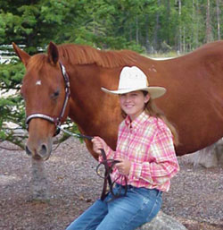 Daughter, victoria with horse