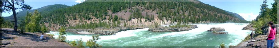 Kootenai Falls near libby montana Panoramic View