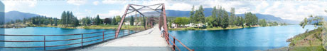 Bridge to Thompson Dam in Northwest Montana